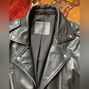Brand New All Saints Black Leather Jacket